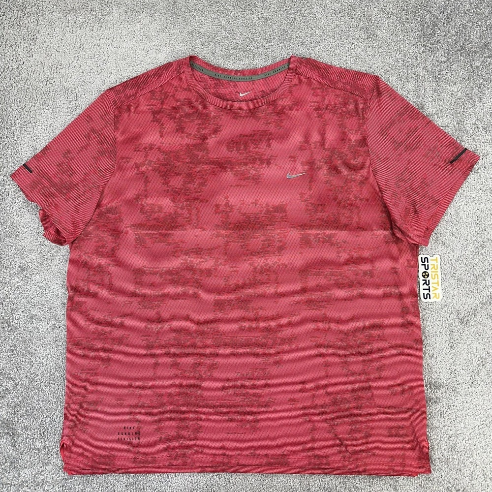 Nike Running Division Shirt Mens XXL Pink Red Dri-FIT ADV FZ0583-629 Tee